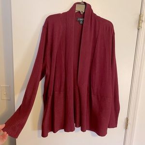 Liz Claiborne Maroon Cardigan 2X